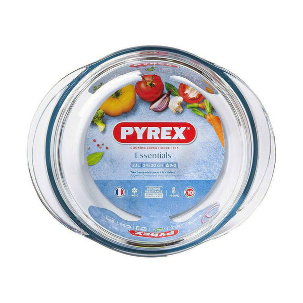 Casserole with lid Pyrex Essentials Transparent Glass 2,1 L