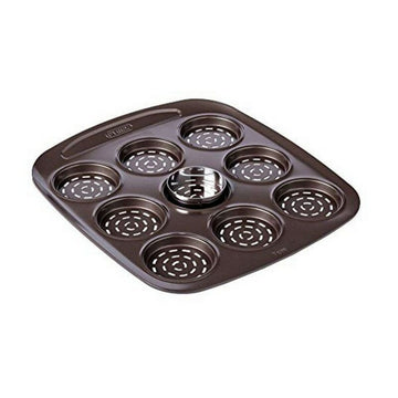 Baking tray Pizza Mini Pyrex Asimetria Galvanised Steel (9 Compartments) (16 x 16 cm)