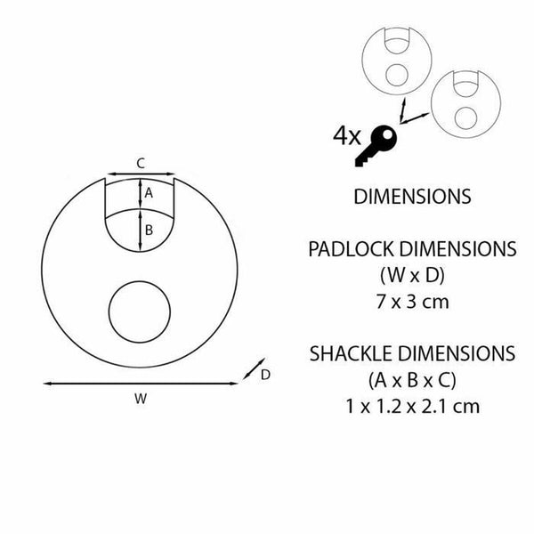 Key padlock Master Lock M40EURT (2 Units)