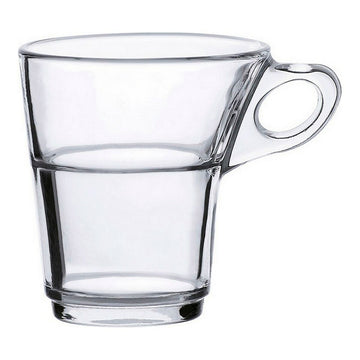 6 Piece Coffee Cup Set Duralex Caprice Crystal Transparent 90 ml