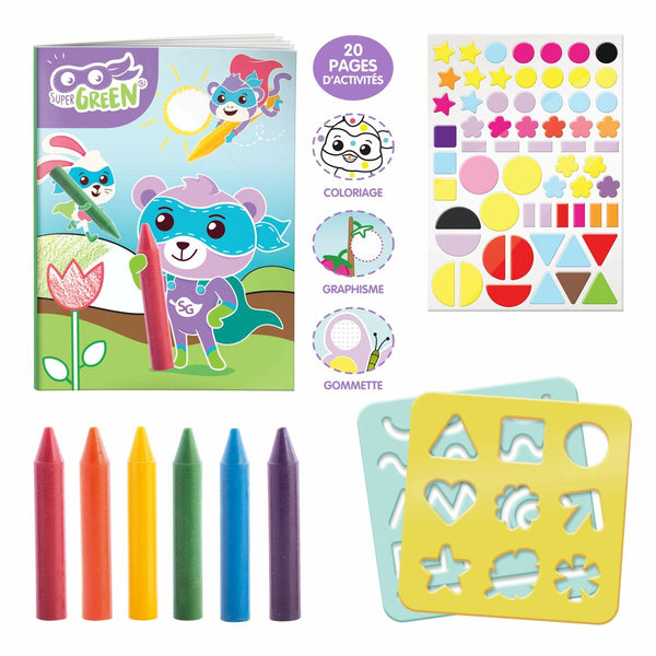 Pictures to colour in Canal Toys Super Green