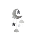 Vrtiljak za na otroško posteljico Atmosphera Luna Siva Les MDF
