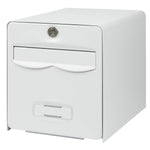 Letterbox Burg-Wachter Balthazar Galvanised Steel Wall White