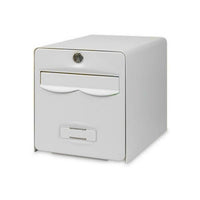 Letterbox Burg-Wachter Balthazar Galvanised Steel Wall White