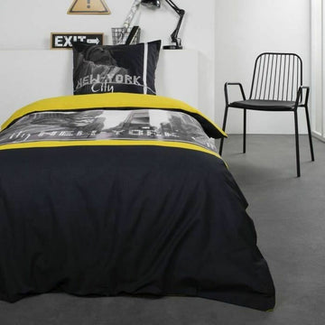 Bedding set TODAY Black Yellow 140 x 200 cm