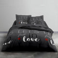 Bedding set TODAY Love Grey 240 x 260 cm