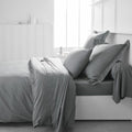 Fitted bottom sheet TODAY Essential Light grey 140 x 190 cm Grey