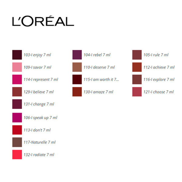 Lippenstift Rouge Signature L'Oreal Make Up (7 ml) 7 ml