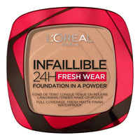 Pudrasta podlaga za make-up L'Oreal Make Up Infallible 24H Fresh Wear (9 g)
