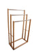 CARLA HOME Bamboo Towel Bar Metal Holder Rack 3-Tier Freestanding for Bathroom and Bedroom