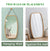 CARLA HOME Hanging Full LengthWall Mirror - Solid Bamboo Frame and Adjustable Leather Strap for Bathroom and Bedroom