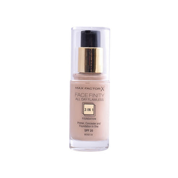 "Max Factor Facefinity 3 In 1 Primer, Concealer And Foundation Spf20 55 Beige 30ml "