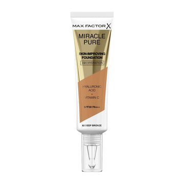 Crème Make-up Base Max Factor Miracle Pure Nº 82 Deep bronze Spf 30 30 ml
