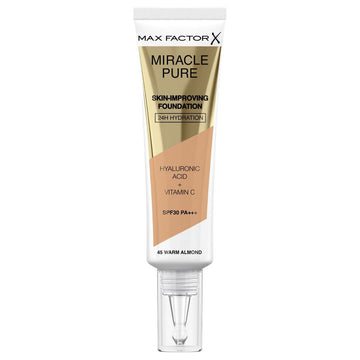 Base de Maquillage Crémeuse Max Factor Miracle Pure Nº 45 Warm almond Spf 30 30 ml