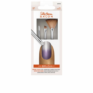 Set of Make-up Brushes Sally Hansen Pro Brush Nails 3 Pieces