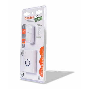 Wireless Doorbell with Push Button Bell SCS SENTINEL OneBell 80 Eco 80 m