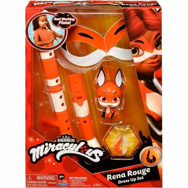 Costume for Children Miraculous: Tales of Ladybug & Cat Noir Transformation Set - Rena Rouge Orange 4 Pieces