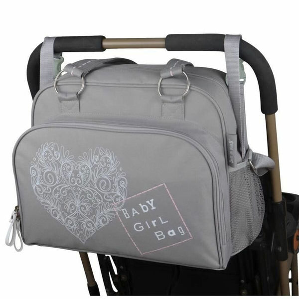 Wickeltasche Baby on Board Baby girl Grau