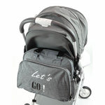 Diaper Changing Bag Baby on Board SIMPLY Lets'Go Grey