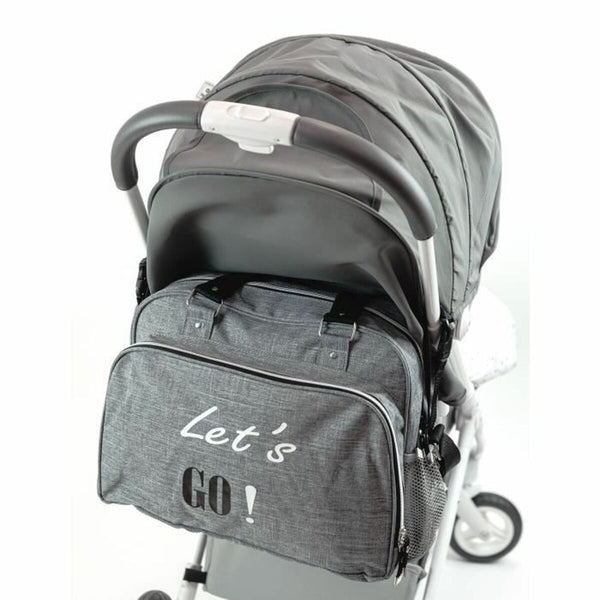 Diaper Changing Bag Baby on Board SIMPLY Lets'Go Grey