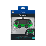 PS4 Nacon Wired Illuminated Compact Controller Light Edition - Green