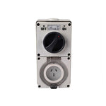 3 Flat Pin Combination Switch Socket 250V