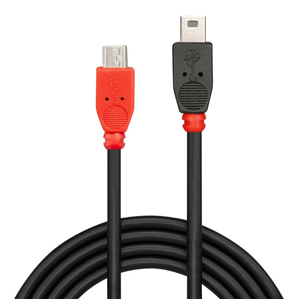 Cavo Micro USB LINDY 31717 50 cm Rosso/Nero