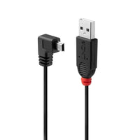 USB 2.0 A zu Mini USB-B-Kabel LINDY 31971 1 m Schwarz