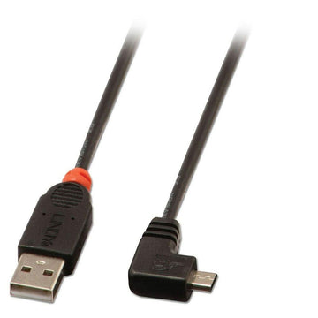 USB 2.0 A zu Micro USB-B-Kabel LINDY 31976 1 m Schwarz