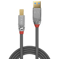 USB A zu USB-B-Kabel LINDY 36664 5 m Schwarz Grau Anthrazit