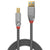USB A to USB B Cable LINDY 36664 5 m Black Grey Anthracite