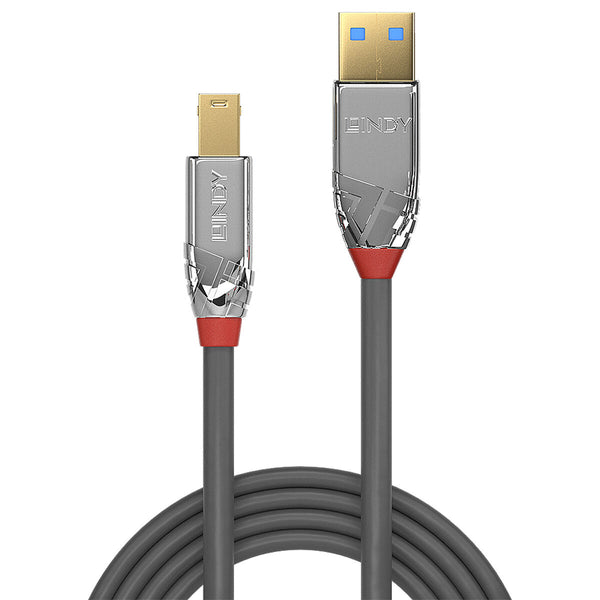 Cavo USB A con USB B LINDY 36664 5 m Nero Grigio Antracite