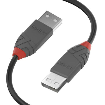 Câble USB LINDY 36691 Noir Gris