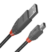 Kabel USB 2.0 A v Mini USB B LINDY 36721 50 cm Črna