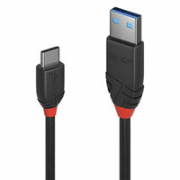 USB A zu USB-C-Kabel LINDY 36917 1,5 m Schwarz