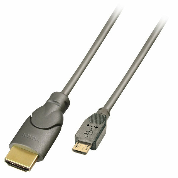 USB kabel za micro USB LINDY 50 cm Črna Antracit (Prenovljeni izdelki A)