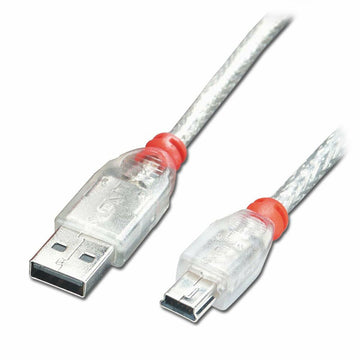 Kabel USB 2.0 A v Mini USB B LINDY 41780 20 cm Prozorno
