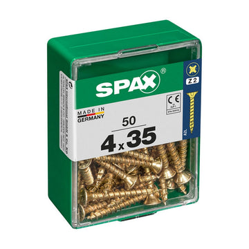 Box of screws SPAX Yellox Wood Flat head 50 Pieces (4 x 35 mm)
