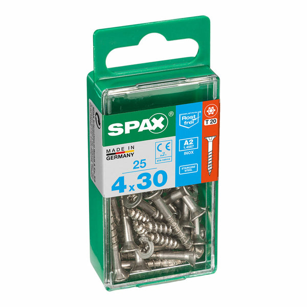 Box of screws SPAX 4197000400301 Wood screw Flat head (4 x 30 mm) (4,0 x 30 mm)