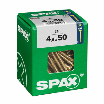 Boîte à vis SPAX Vis à bois Tête plate (4,5 x 50 mm)
