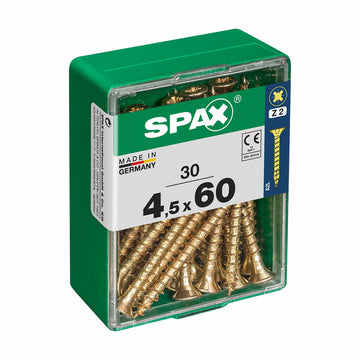Boîte à vis SPAX Vis à bois Tête plate (4,5 x 60 mm)
