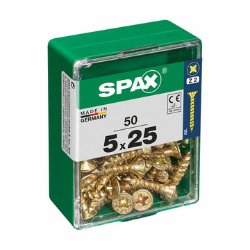 Boîte à vis SPAX Vis à bois Tête plate (5 x 25 mm) (5,0 x 25 mm)