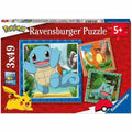Set de 3 Puzzles Pokémon Ravensburger 05586 Bulbasaur, Charmander & Squirtle 147 Pièces