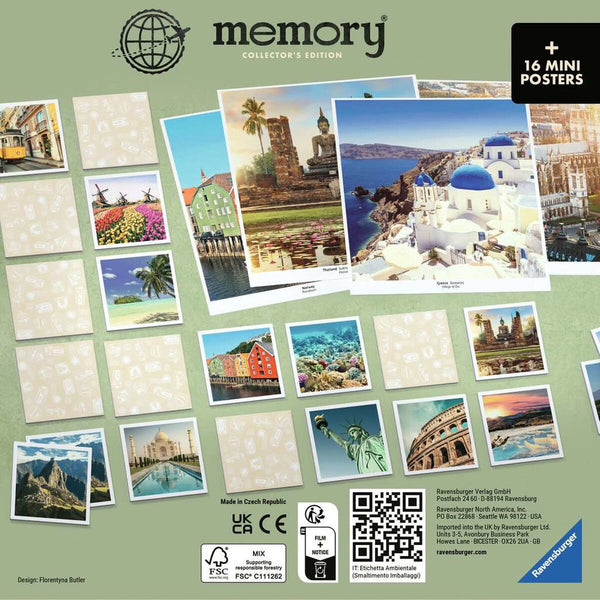 Jouet Educatif Ravensburger Memory: Collectors' Memory - Voyage Multicouleur (ES-EN-FR-IT-DE)