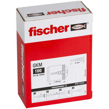Box of screws Fischer gkm 24556 Metal Plaster
