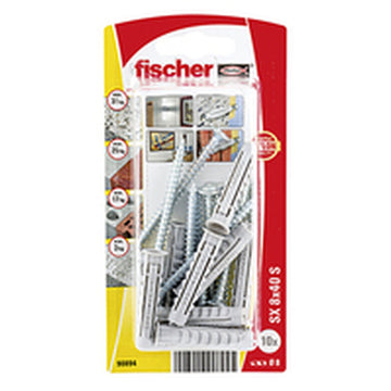 Chevilles et vis Fischer Chevilles et vis 10 Unités (8 x 40 mm)