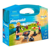 Playset Family Fun Backyard Barbacue Carry Case Playmobil 5649 (21 pcs)