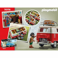 Jeu de Véhicules Playmobil 70176 Volkswagen T1 Bus Rouge