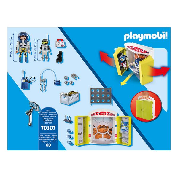 Playset Space Mission to Mars Chest Playmobil 70307 (60 pcs)