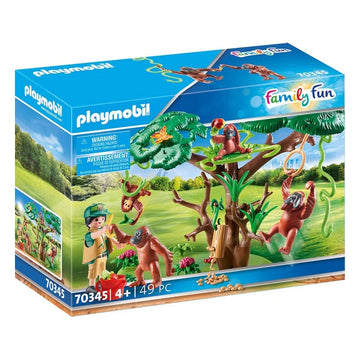 Playset Family Fun Orangutanes Playmobil 70345 (49 pcs)